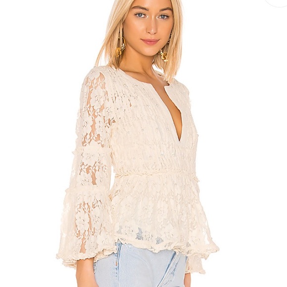 Alexis Tanisa Top in Beaded Ivory Lace - Picture 4 of 5